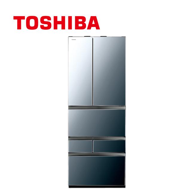 全国电子的TOSHIBA 601L玻璃变频六门冰箱，原价8万2900元，特价6万9900元，登录送星巴克饮料券10张，享冰箱满额礼以及原厂好礼送。（全国电子提供）