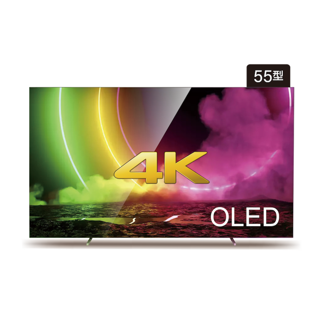 灿坤的飞利浦 PHILIPS 55型 OLED 4K安卓智慧显示器，会员价6万4900元，促销价4万9900元。（灿坤提供）