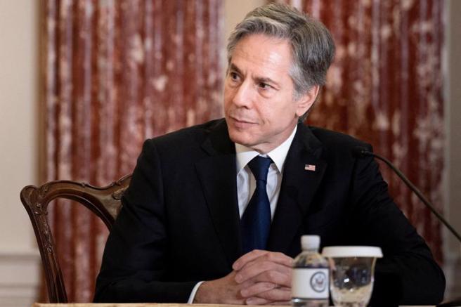 美國務卿布林肯確診COVID-19。(圖/路透)