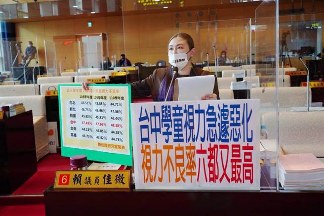 台中市議員賴佳微建議，市府應導入智慧號誌，當救援車輛接近路口、該路口號誌即自行轉換，更可確保民眾行的安全。(賴佳微提供／林欣儀台中傳真)