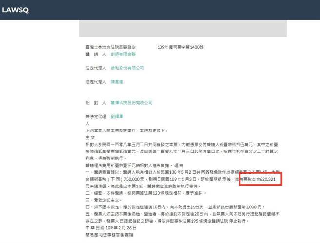 詹为元质疑，一个连60多万都还不出来的人， 政府竟然给他16.5亿元的标案？（摘自詹为元脸书）