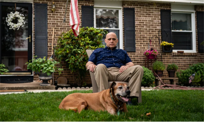 大陆《环球时报》专访前美国防部员工：「厌华群体迷思」给美带来致命风险。图为美国退役海军陆战队员弗朗茨·盖尔。（环球时报／受访者提供）