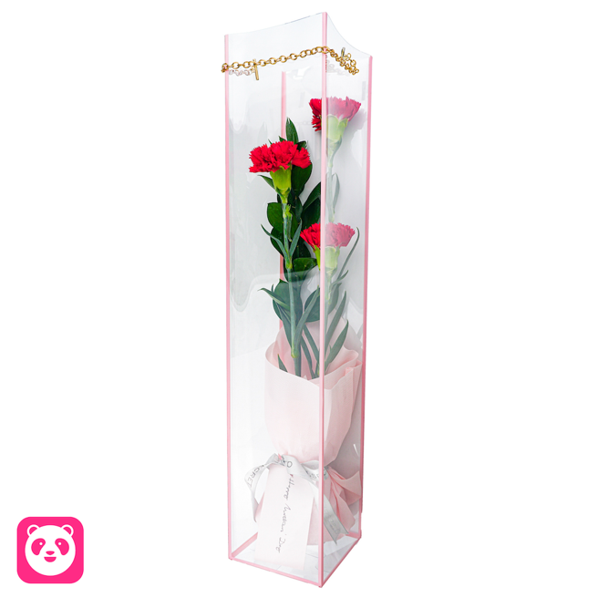 pandamart 熊猫超市亦上架有母亲之花之称的经典康乃馨鲜花花束，即使无法亲自为妈妈庆祝，也能透过 foodpanda 献上「馨」意。（foodpanda提供）