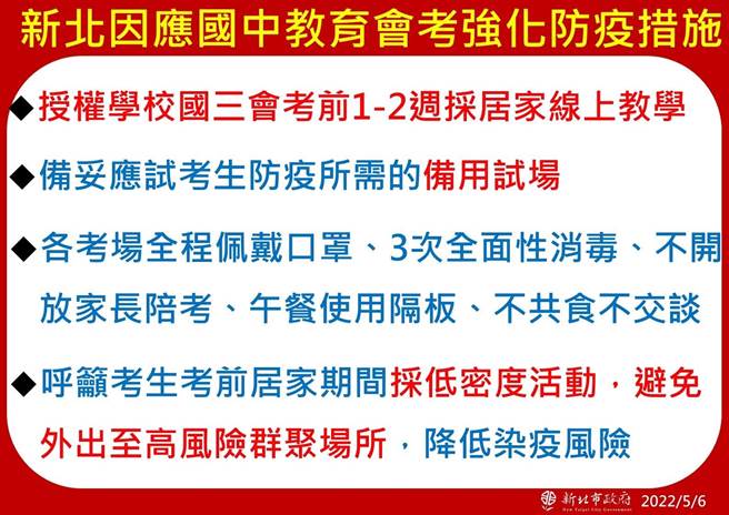 會考將登場強化防疫 新北授權學校前兩周居家線上教學。（葉德正攝）