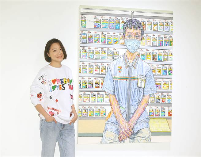 这幅名为〈光宗〉的画作已被藏家以58万高价收藏。（粘耿豪摄）