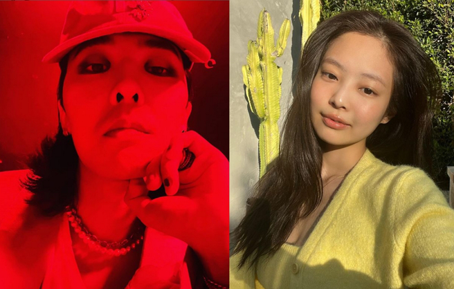 先前GD被爆出和师妹BLACKPINK的Jennie交往，仅以私生活为由不做任何回应，却普遍被粉丝认为没否认就是默认。(图/ 摘自GD权志龙IG、BLACKPINK Jennie IG)