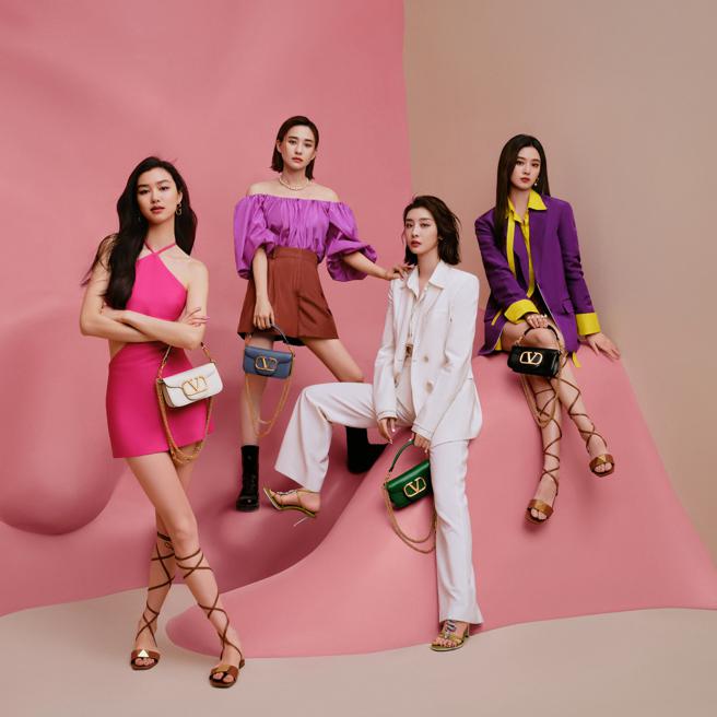 從左到右依次為：超模陳瑜、名人何超蓮、藝人趙小棠及歌手徐藝洋（Valentino提供）