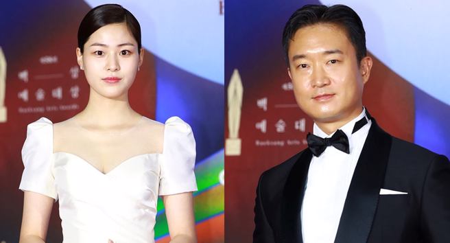 赵宇振和李秀敬夺电影类男女配角。(图／翻摄自韩网)