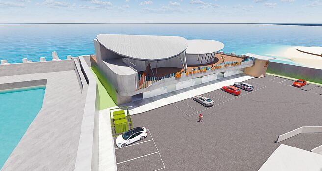 万里龟吼渔夫市集新建工程标案招标5次都流标。图为龟吼渔夫市集重建模拟图。（新北市渔业处提供／陈慰慈新北传真）