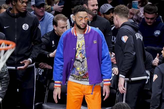 篮网控卫班西蒙斯本季状况不断，最终一场球都没打。（美联社资料照）