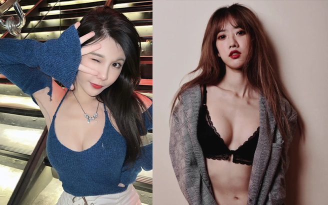 琳妲（左）晒出自己练舞的照片，要大家找亮点，最后解答是女老师Roxy Yang将裤子往下拉。（图／琳妲、Roxy Yang Instagram）