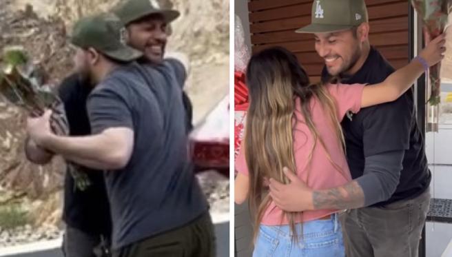 前夫登门送礼获现任丈夫欢迎。(图/翻摄自IG@krystianatiana)