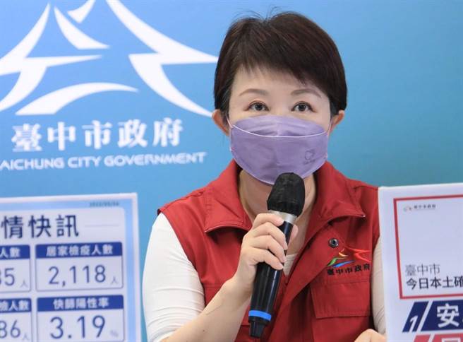 台中市8日新增本土确诊案例2358例，台中市长卢秀燕下午3时将在防疫记者会向市民做详细说明。（资料照／卢金足台中传真）