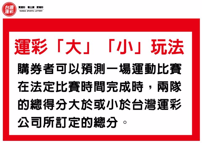 运彩大小玩法说明。(台湾运彩提供)