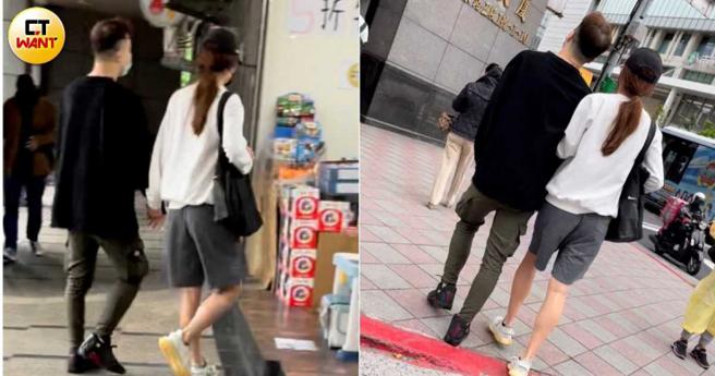 女友人一下身體緊貼，一下子十指緊扣圤智雨。（圖／本刊娛樂組）