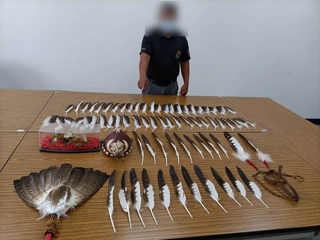 熊鹰羽毛奇货可居，屏东山区出现猎捕行为。(警方提供)