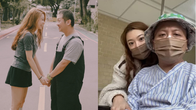 依依(左)从女友角度讲述男友纳豆，自开刀入院以来的所有心情点滴。(图/依依 IG、依依Youtube)