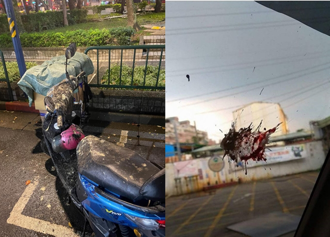 其他网友也分享，拍下鸟屎袭击的车辆照片。（翻摄自脸书爆料公社）