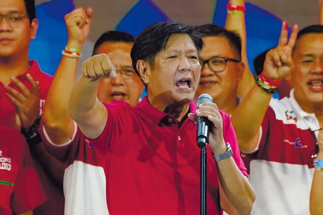 菲律賓總統大選候選人小馬可仕。圖／美聯社