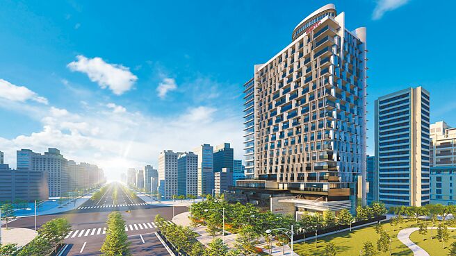 桃园青埔国际商办「中悦ITC国际商贸中心」，拥交通、国门、价值三优势；图为建筑3D示意。图／业者提供