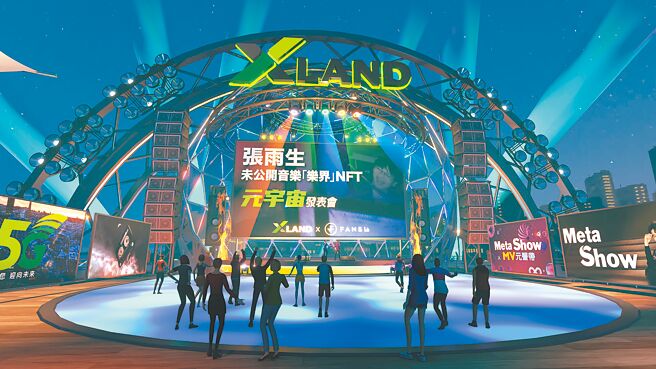 XLAND於MetaShow中推出了全台獨家首播張雨生未公開音樂「樂界」NFT元宇宙發表會。（XRSPACE提供）