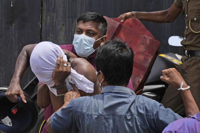 斯里兰卡暴乱。（美联社）