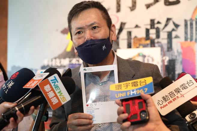 林為洲指徐欣營若參選要按黨內機制，並質疑弘朗科技標到快篩劑採購案，若無法交貨怎麼辦？（羅浚濱攝）