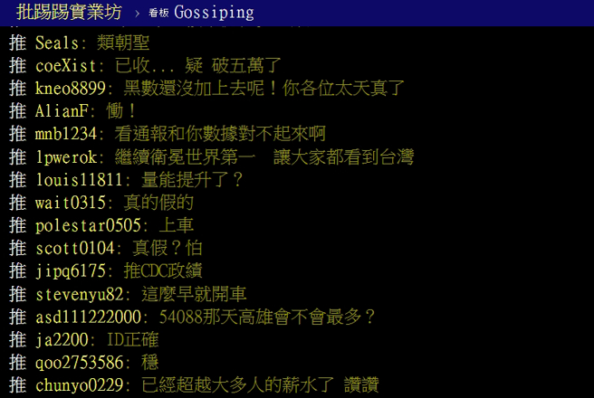 PTT網友留言。（圖／翻攝自PTT論壇）