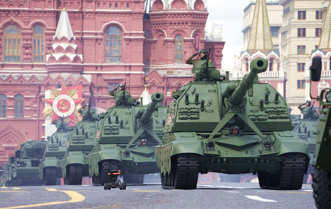 俄羅斯5月9日勝利日閱兵儀式。（圖／美聯社）