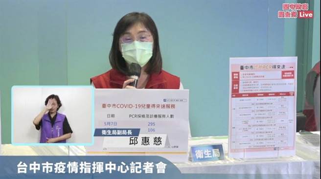 台中市衛生局副局長邱惠慈說，台中市再新增10名中重症患者。（台中市政府提供）