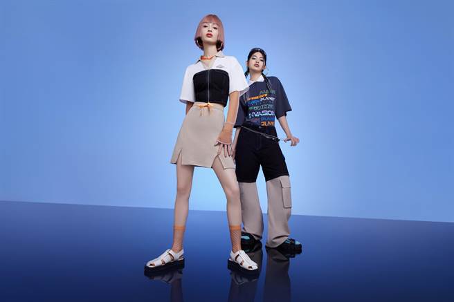 H＆M Divided 未來元宇宙系列在充滿科幻風格的基調上增添迷幻配色等元素。（H＆M提供）