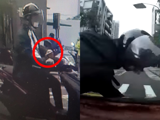 驾驶日前在路口擦撞正在滑手机的机车骑士，该骑士事后索讨15万赔偿（2万医药费、1万机车修復、月薪4万需休养3个月），让驾驶痛批离谱。（翻摄自脸书「爆料公社」）