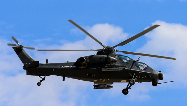 1架解放军直-10武装攻击直升机5月10日首度进入台湾防空识别区，图为直-10的资料照。（新华社）