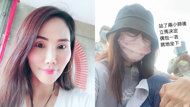 胡曉菁近日驗出快篩陽性緊急前往醫院驗PCR。（圖／FB@胡曉菁）