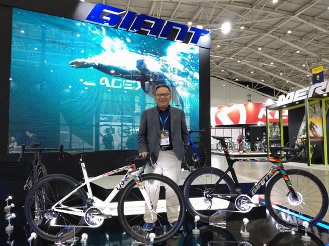 （巨大集團Q1獲利創單季歷史次高，執行長劉湧昌對今年整體營運展望有信心。圖／曾麗芳）