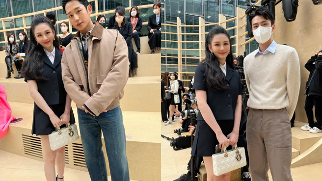 沈月和丁海寅(左)合照，也和EXO世勳(右)留下合影紀念。(圖/沈月 IG)