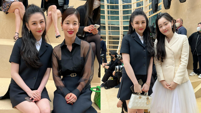 沈月和時尚Kol奇恩世(左)還有金敏荷(右)合照。(圖/沈月 IG)