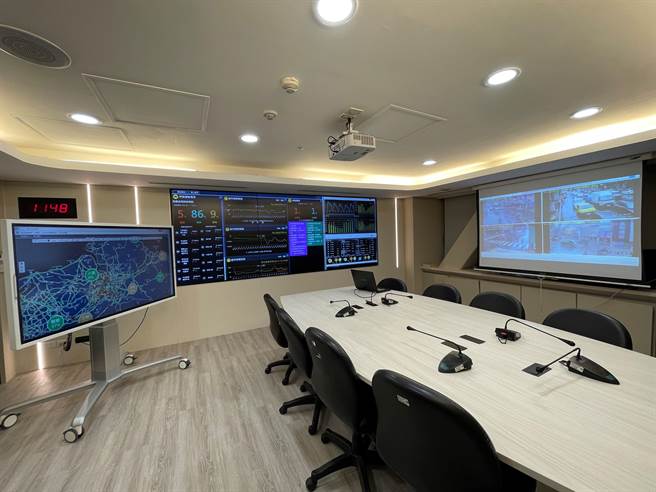 新北市领先推出「市政交通仪表板」，将即时预警、多元资讯地图和统计分析匯入仪表板平台，因应紧急事件处理，未来也计画推出交通战情室，让各局处在紧急时进驻。（交通局提供）