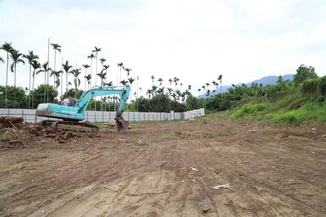 竹崎高中新建宿舍工程今天動土。（張亦惠攝）