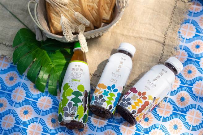 惜惜康普茶共有三款口味，包含青梅气泡、清爽茶香、醇厚果香。（惜惜康普茶提供）