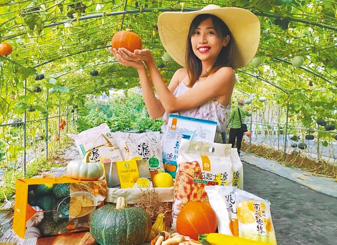 新北市淡水南瓜產季來臨，農會開放9座總長400公尺南瓜隧道供民眾拍照打卡。（新北市農業局提供／呂健豪新北傳真）