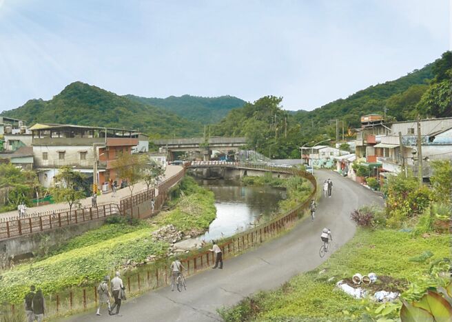 牡丹聚落營造整合聚落中心的牡丹溪介面環境與欄杆，提供好的生活與遊憩環境。（新北市觀旅局提供／陳慰慈新北傳真）