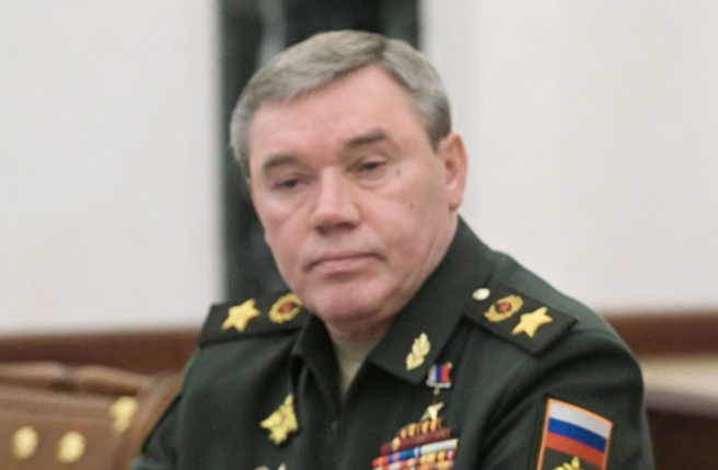 俄罗斯参谋总长吉拉西莫夫（Valery Gerasimov）2月27日在莫斯科开会的资料照。（美联社）