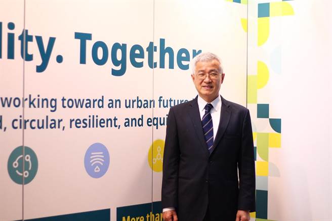 桃园代表团于瑞典马尔默参与ICLEI世界大会，分享桃园迈向碳净零以及未来愿景。（桃园市环保局提供）