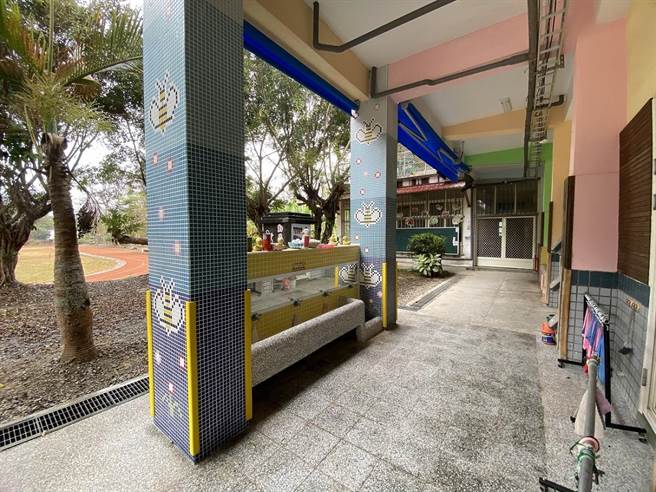 高雄市景义国小新增梁柱，让校舍更耐震。（教育部提供／林志成台北传真）