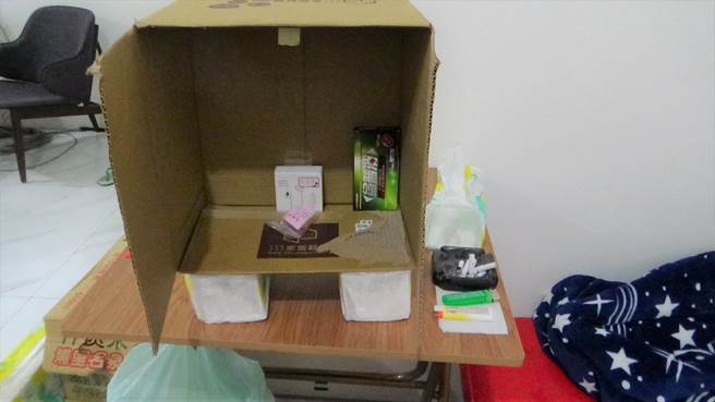 為讓成員「安心工作」，高雄詐騙集團自備快篩劑、租高檔民宿，更聘請廚師及祭拜五令旗祈求業績長紅。（台東縣警局提供／蔡旻妤台東傳真）