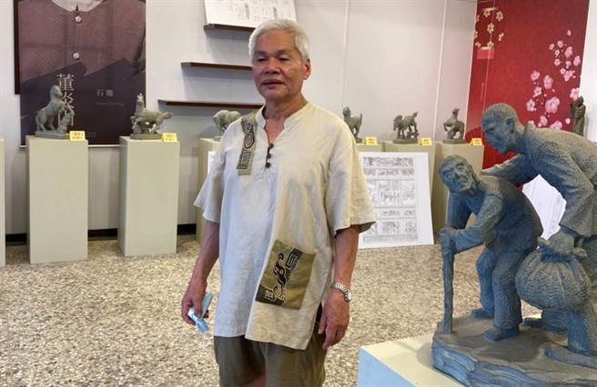 董炎山艺师今年开办传统石雕传习课，5月15日至7月17日将举办师生联展。（周志明提供／刘秀芬台南传真）