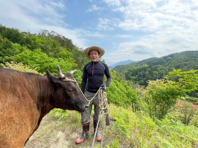 李康生主演新片《黑之牛》与日本和牛对戏。（木林电影提供）