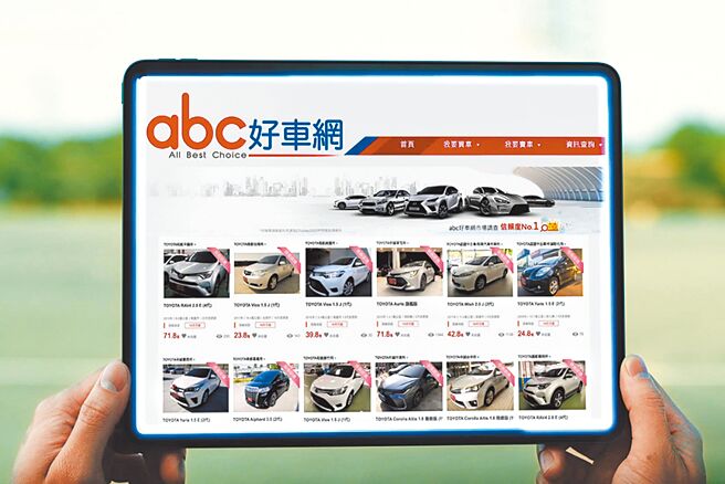 abc（www.abccar.com.tw，見圖）好車網特別與國內知名車輛拍賣場HAA和運勁拍中心合作，運用中古車拍賣交易大數據庫、精準掌握拍賣成交價格，以及專業的車輛檢驗技術，推出「不二價」車輛販售方式。（和泰汽車提供）