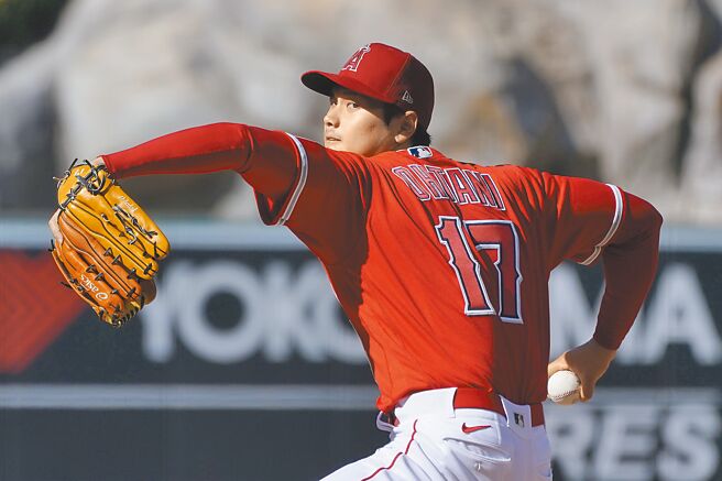 天使右投大谷翔平对光芒先发6局失1分，无关胜败。（美联社）